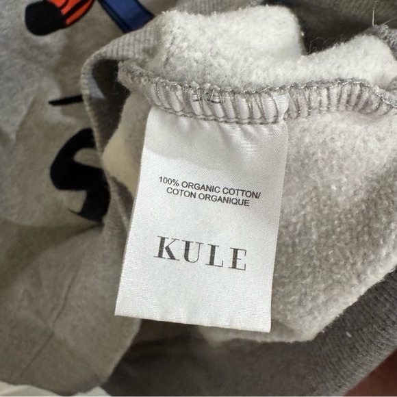 KULE The Oversized Apres Ski Logo Pullover Grey Sweatshirt - Picture 8 of 9